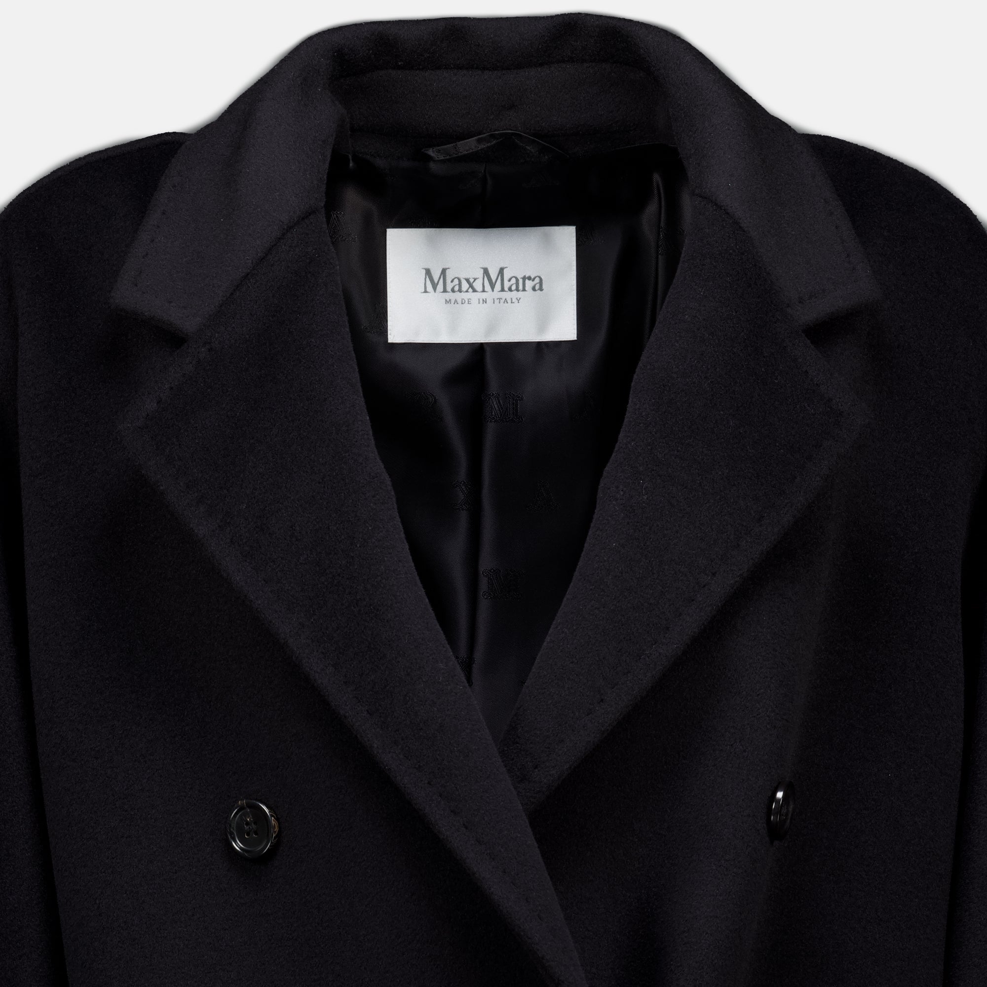 Manteaux Manteau Icon court noir en laine Max Mara Noir Femme