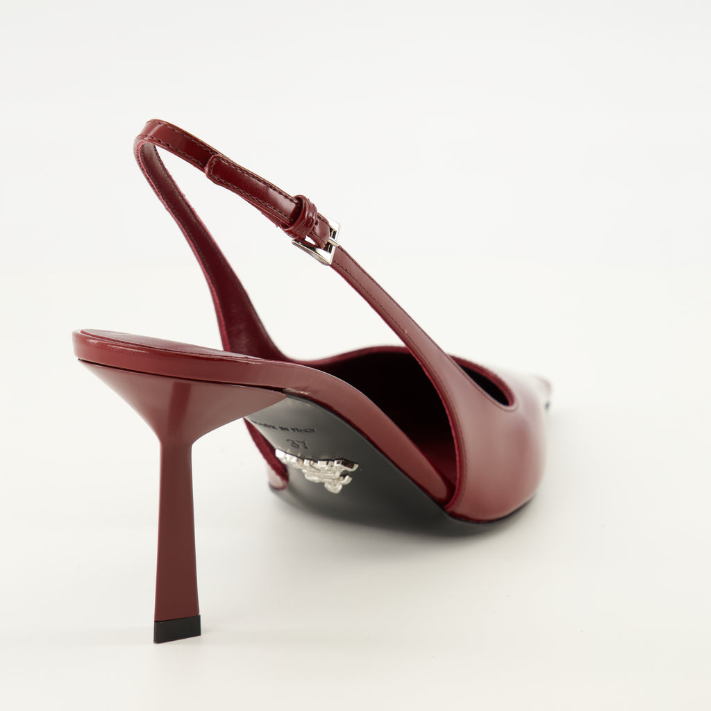 Escarpins 赤いパテントレザーのヒール Prada Rouge Femme