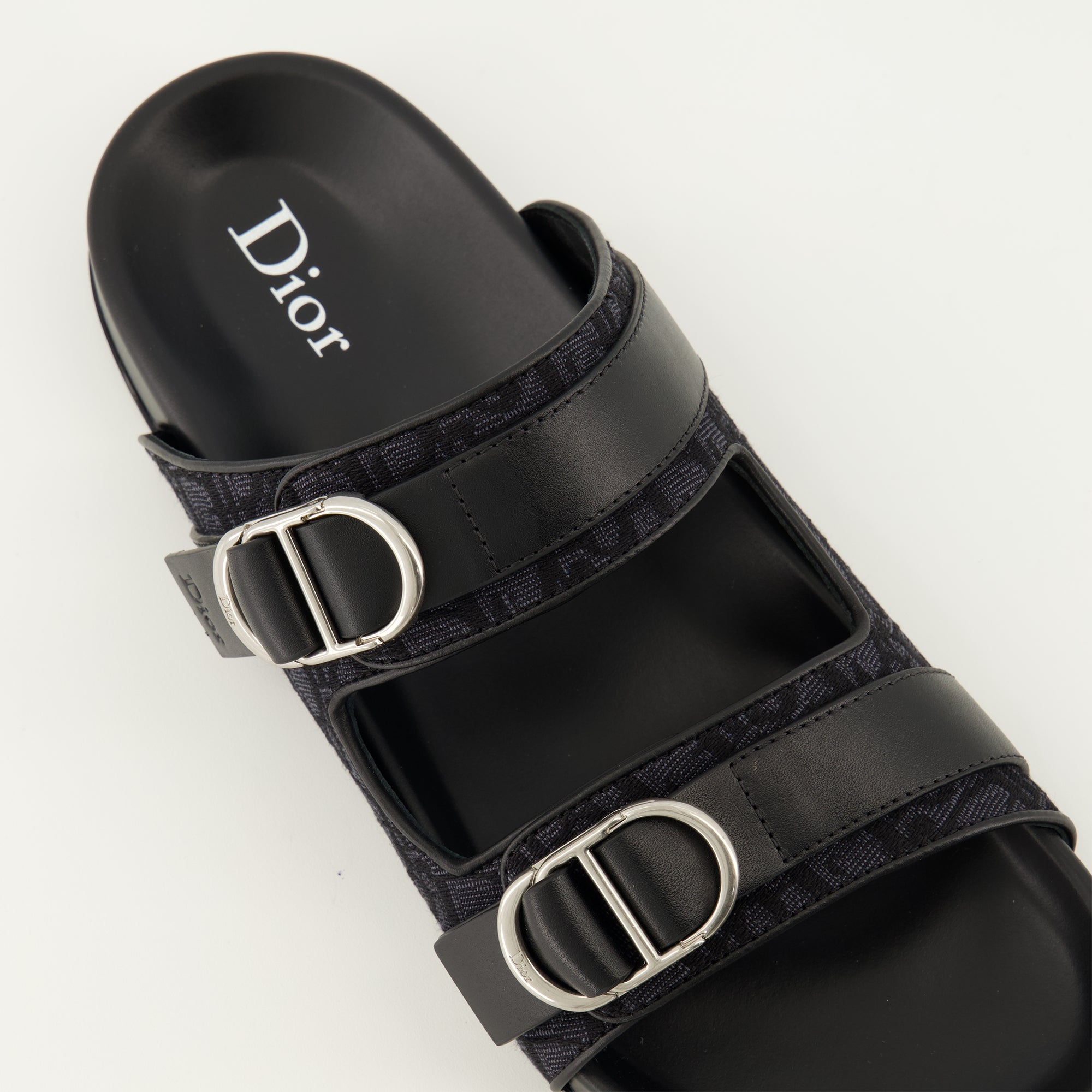 Chaussures ouvertes ブラックのアクアキャンバスサンダル Dior Noir Homme