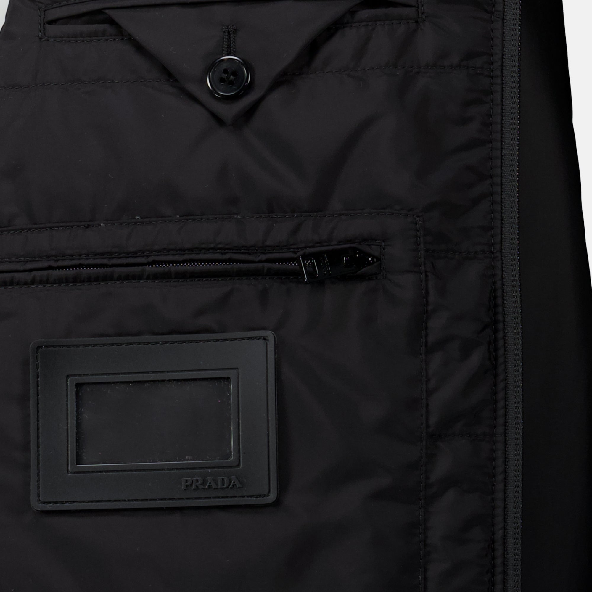 Manteaux Giacca Puffer Re-Nylon Nera Prada Noir Homme