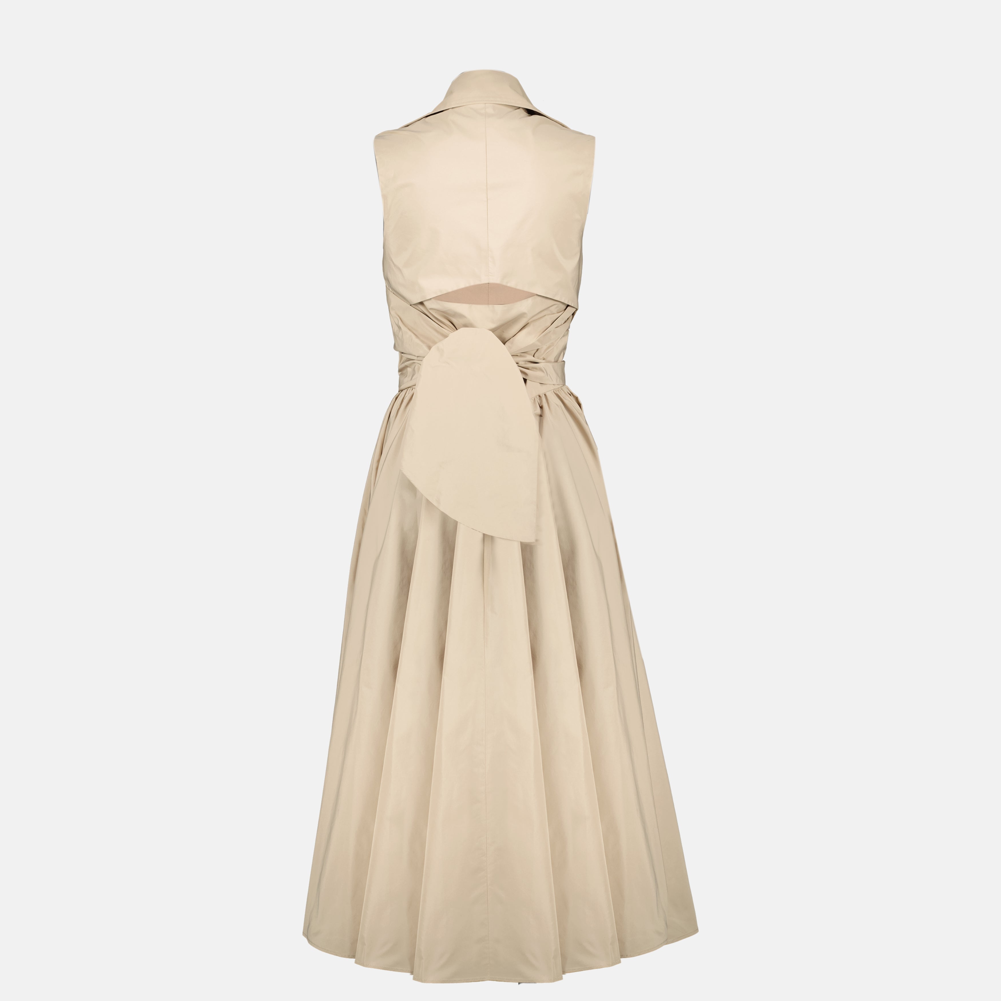 Image de l'article Robe drapée bleu en faille recyclé de la marque Patou pour Femme - Saison Printemps-Été 2026 - Vue de Dos