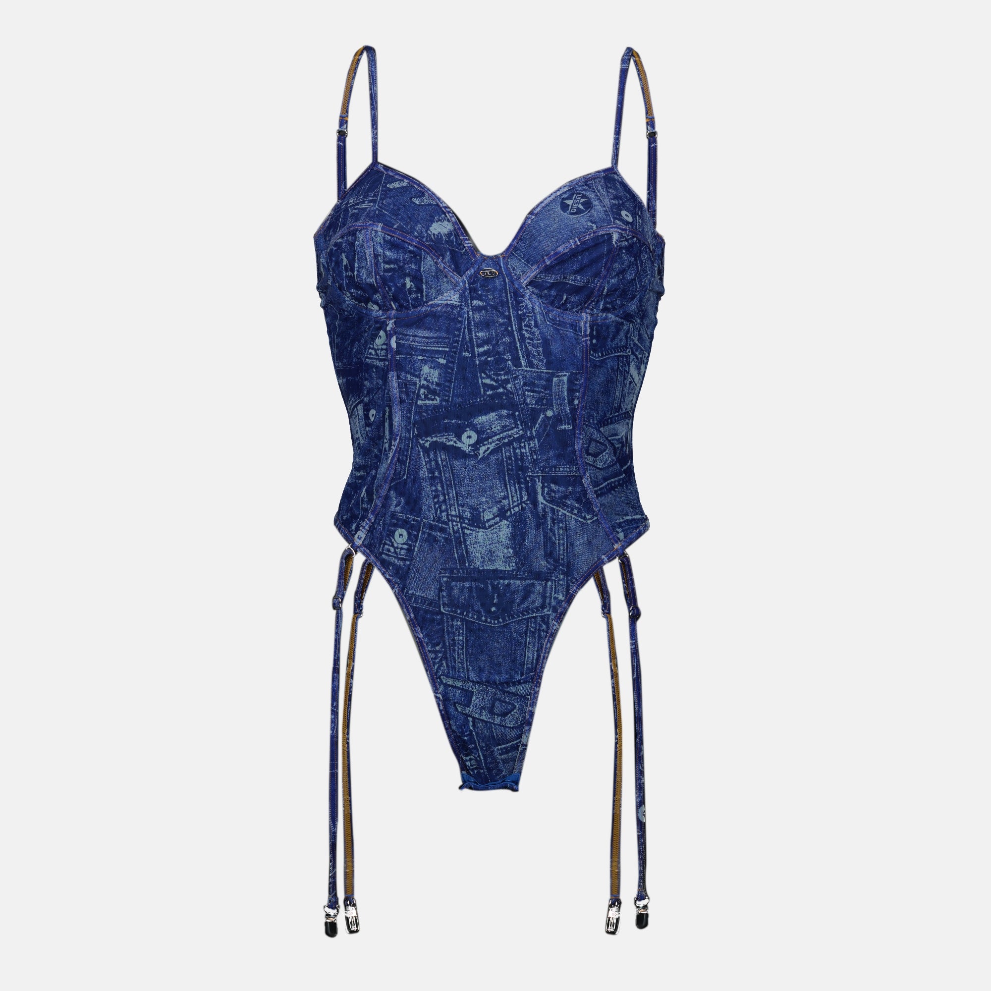 Image de l'article Body Bridget-DNM bleu jean de la marque Diesel pour Femme - Saison Printemps-Été 2026 - Vue de Face