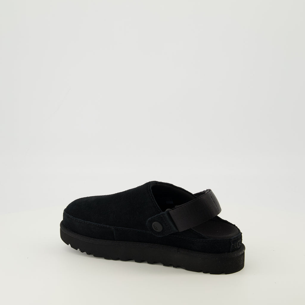 Image of the Ugg brand Goldenstar black clogs for Women - Spring-Summer 2026 Season - Three-quarter back right view