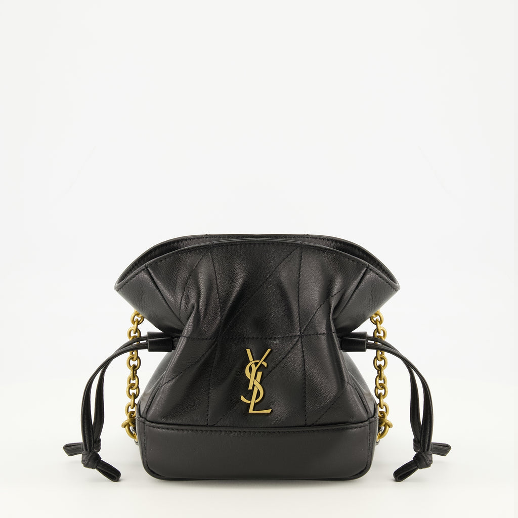 Bild der Saint Laurent Jamie Mini Schwarz Tasche für Frauen - Frühling-Sommer 2026 - Vorderansicht
