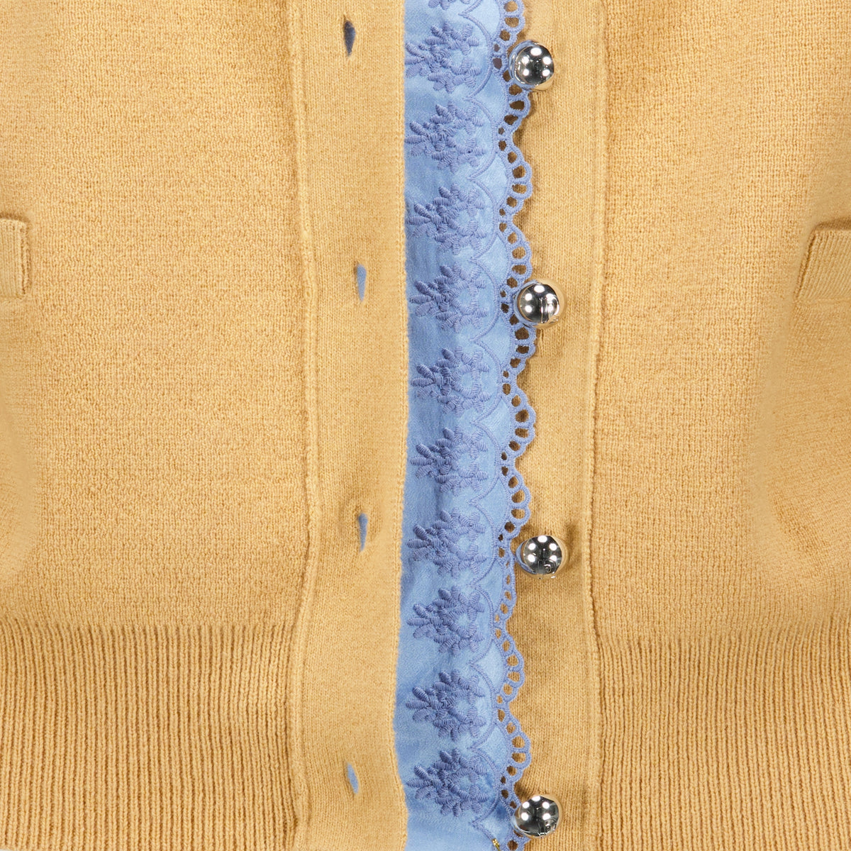 Maille Camel Wool Cardigan Rabanne Jaune Femme