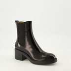 Image of Tod's Women's Leather Ankle Boots - Autumn-Winter 2025 - Right Three-Quarter Front View