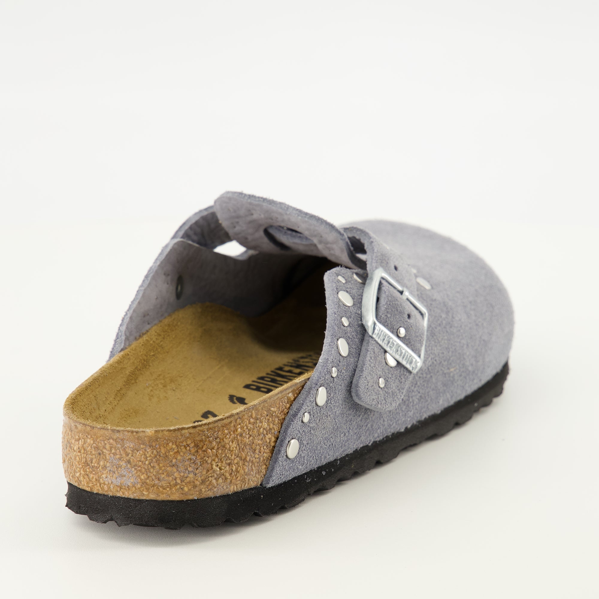 Chaussures ouvertes Mules Boston Rivets Grises Birkenstock Gris Femme