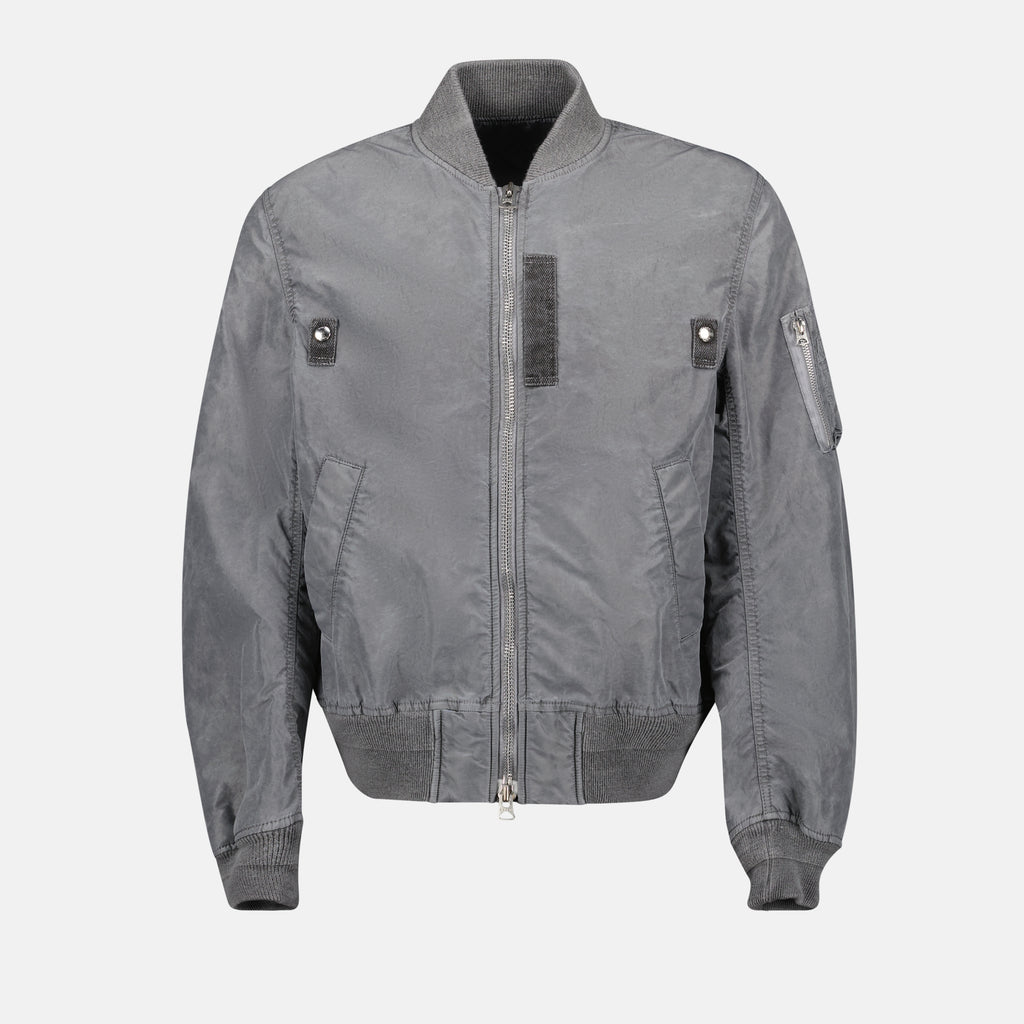 Jackets Bomber en nylon Sacai Gray Homme