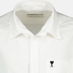 Image de l'article Chemise boxy AMI de coeur blanche de la marque Ami PARIS pour Homme - Saison Printemps-Été 2026 - Vue détaillée_2