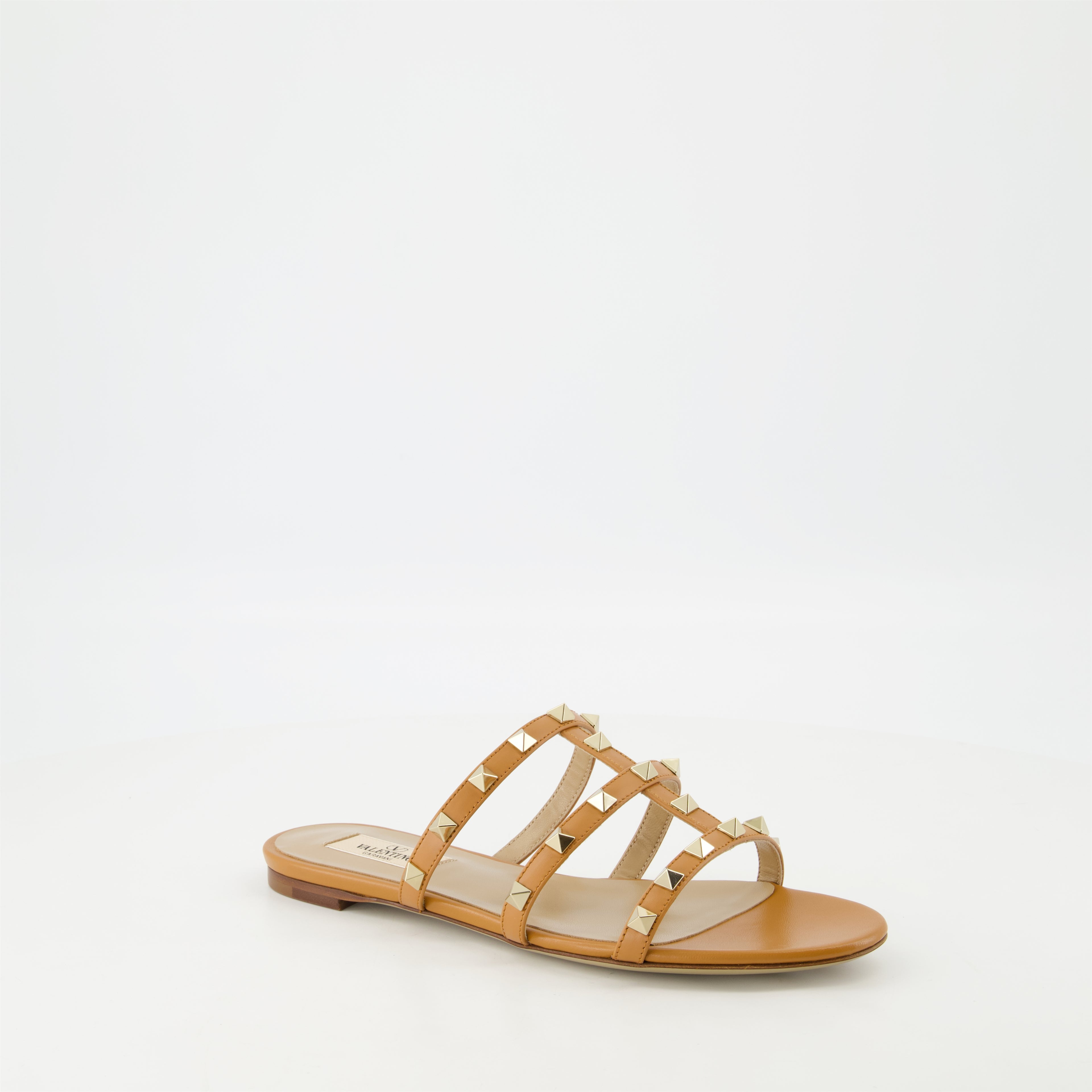 Chaussures ouvertes Sandales Rockstud Valentino Garavani Marron Femme