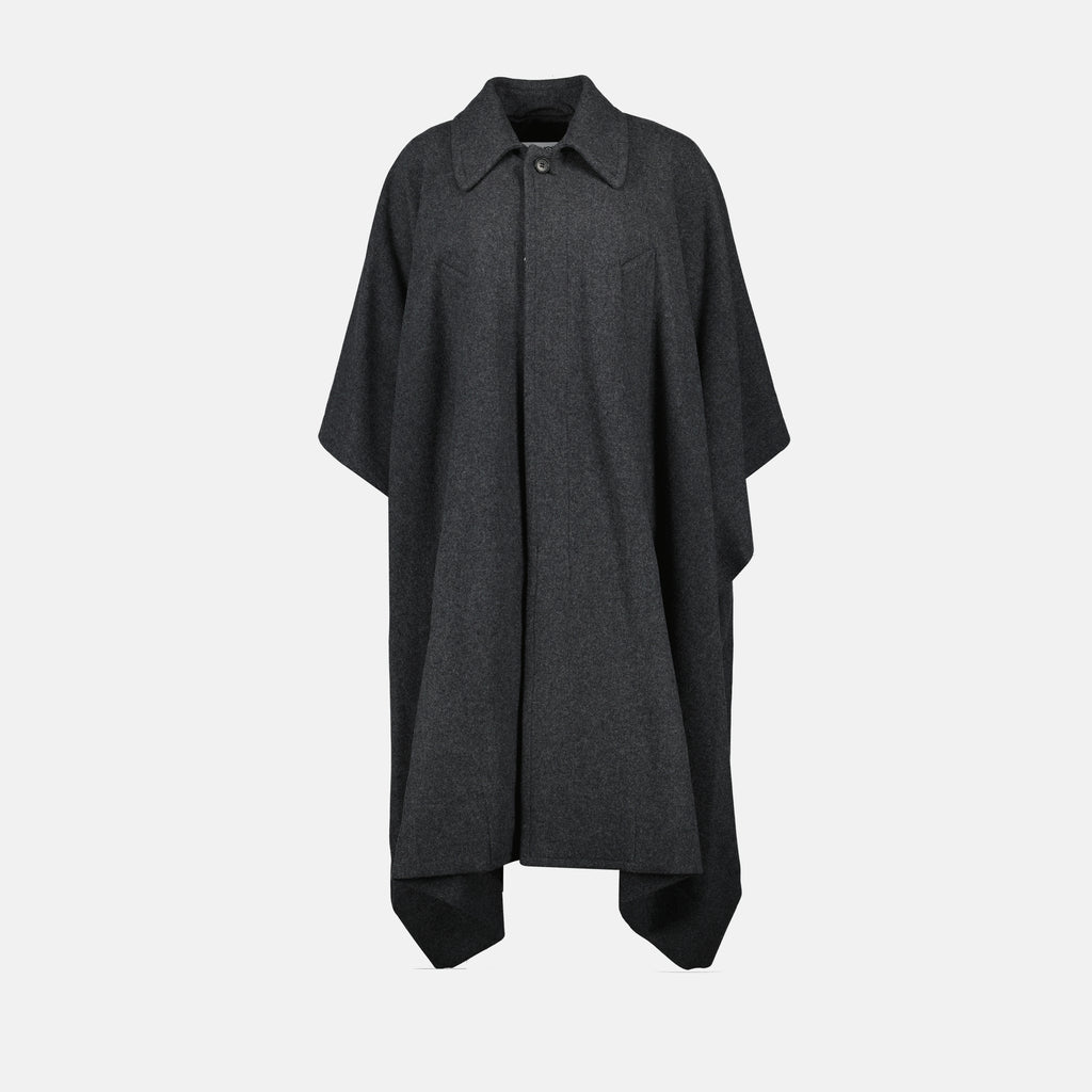 Image de l'article Long manteau en laine de la marque Mm6 pour Femme - Saison Automne-Hiver 2025 - Vue de Face