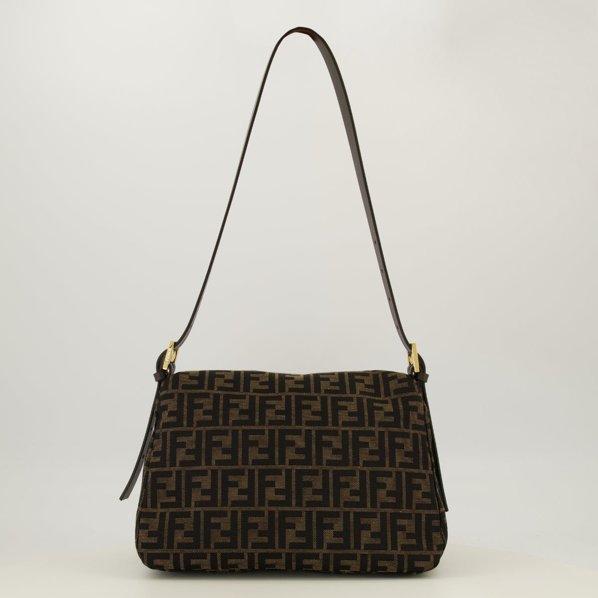 Sacs à main et épaule Sac Flap 26325 en tissu FF Fendi Marron Femme