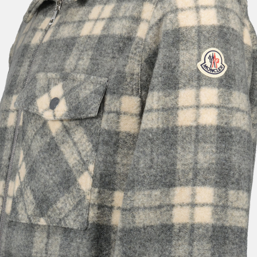 Chemises Tartan Hemd Moncler Gris Homme