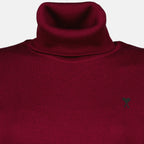 Imagen del suéter de cuello alto Ami de coeur de la marca Ami PARIS para Mujer - Temporada Otoño-Invierno 2025 - Vista Detallada_6