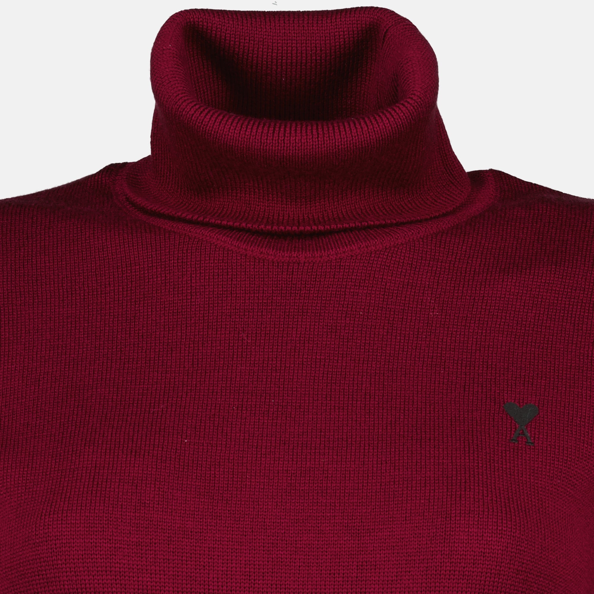 Immagine del maglione a collo alto Ami de coeur del marchio Ami PARIS per Donna - Stagione Autunno-Inverno 2025 - Vista Dettagliata_6