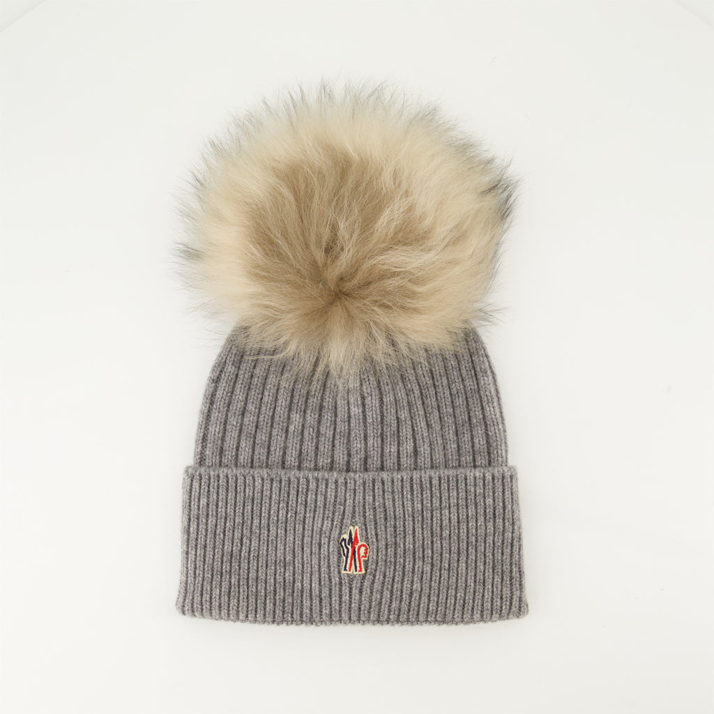 Hats, caps and beanies Bonnet à pompon Moncler Grenoble Gray Femme