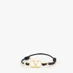 ブランドValentino Garavaniの女性用黒Vlogoブレスレットの画像 - 2026年春夏シーズン - 背面ビュー