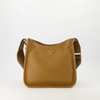 Borse a mano e a spalla Borsa Hobo in Pelle Prada Marrone Femme