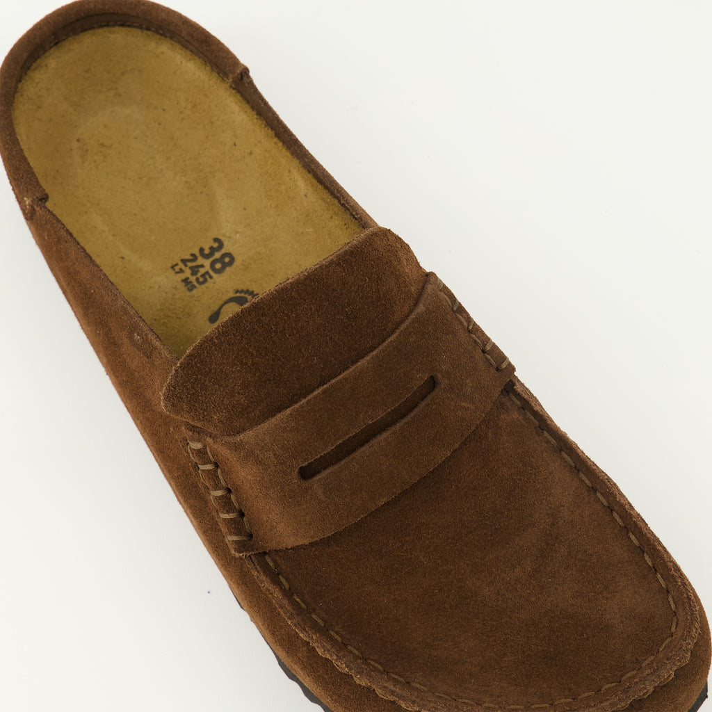 Image de l'article Mules Naples marron de la marque Birkenstock pour Unisex - Saison Printemps-Été 2026 - Vue détaillée de haut