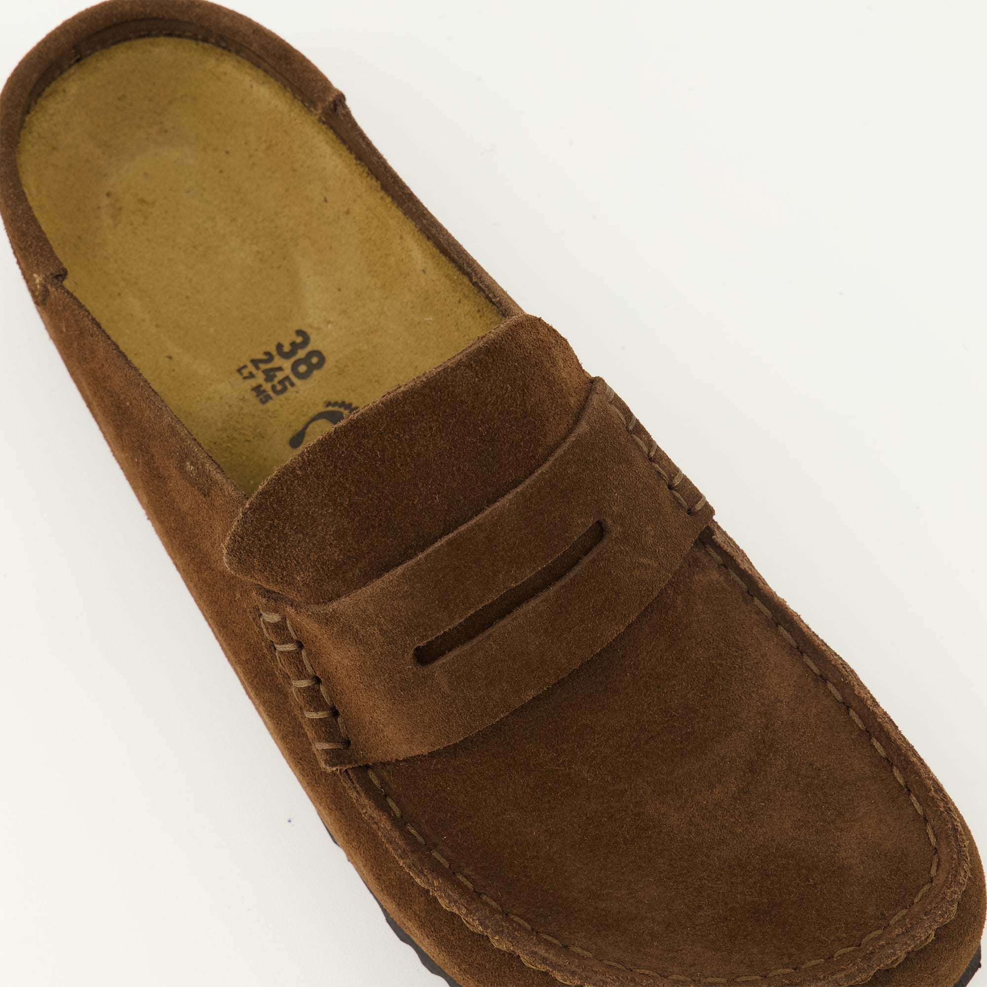 Image de l'article Mules Naples marron de la marque Birkenstock pour Unisex - Saison Printemps-Été 2026 - Vue détaillée de haut