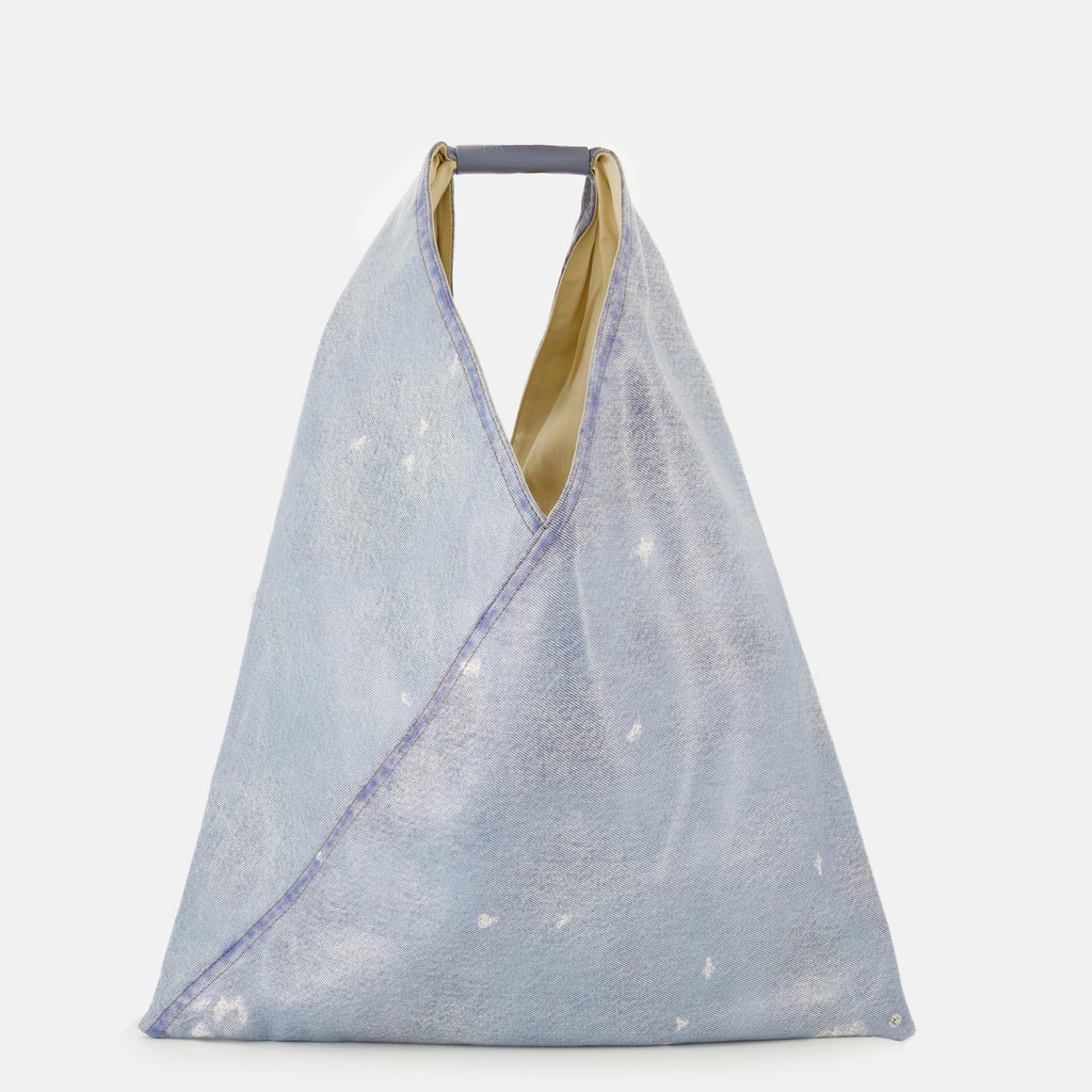Sacs à main et épaule Bolso con Efecto Denim Japonés Mm6 Bleu Femme
