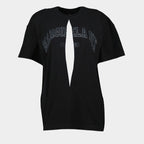 T-shirts T-shirt ouvert Mm6 Noir Femme