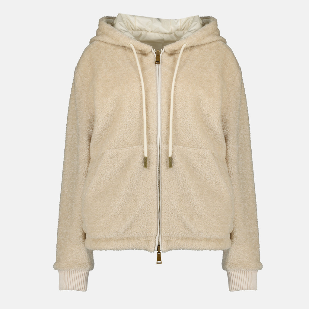 Imagen del Sudadera con cremallera de teddy reversible de la marca Moncler para Mujer - Temporada Otoño-Invierno 2025 - Vista Frontal