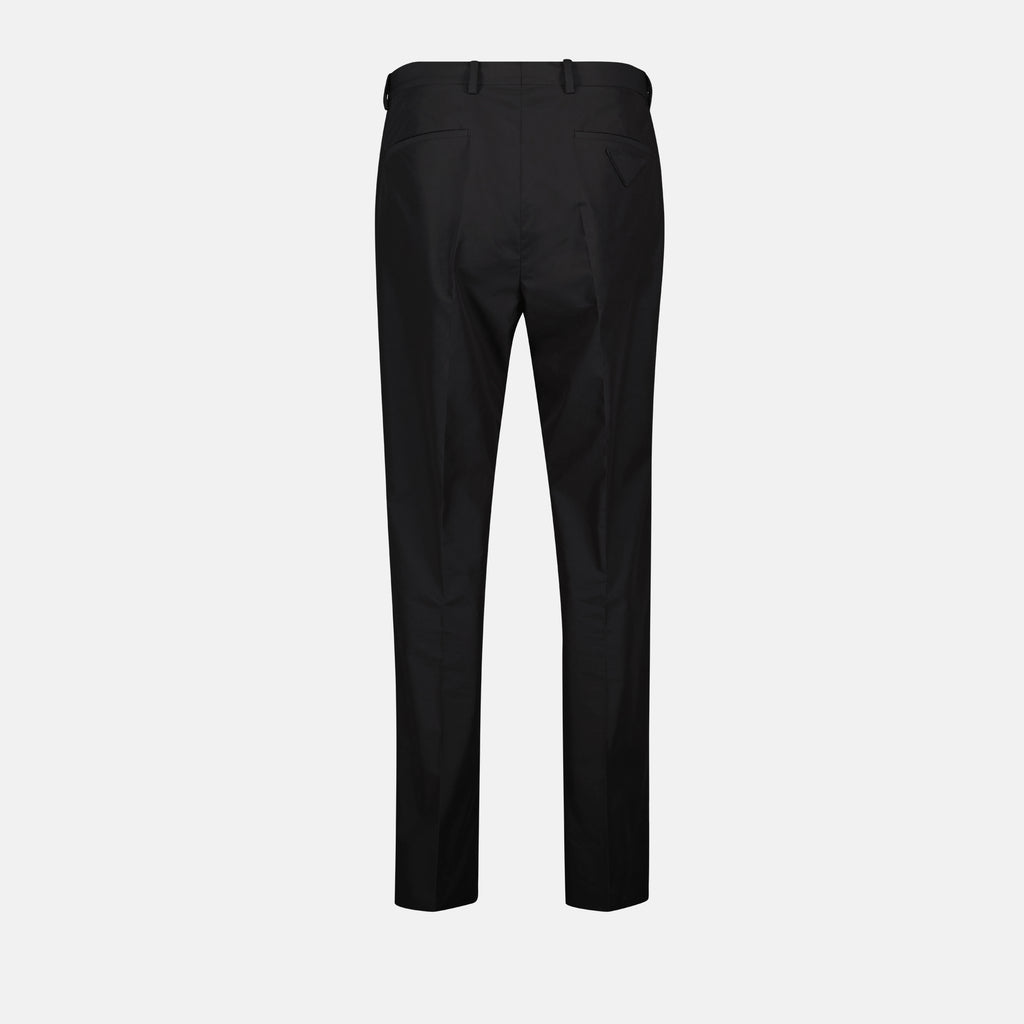 Pants Technical Cotton Pants Prada Black Homme