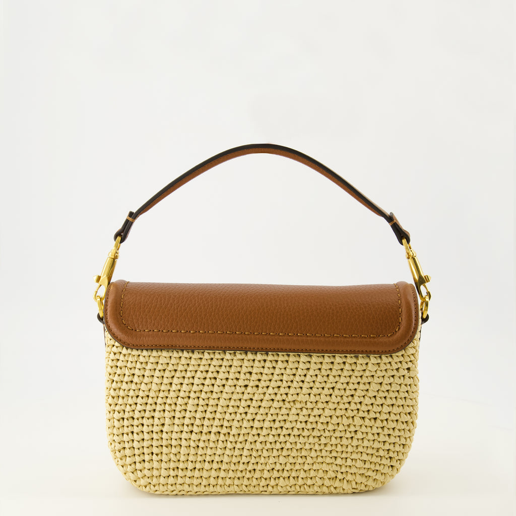 Sacs à main et épaule Bolso de rafia y cuero beige Valentino Garavani Beige Femme