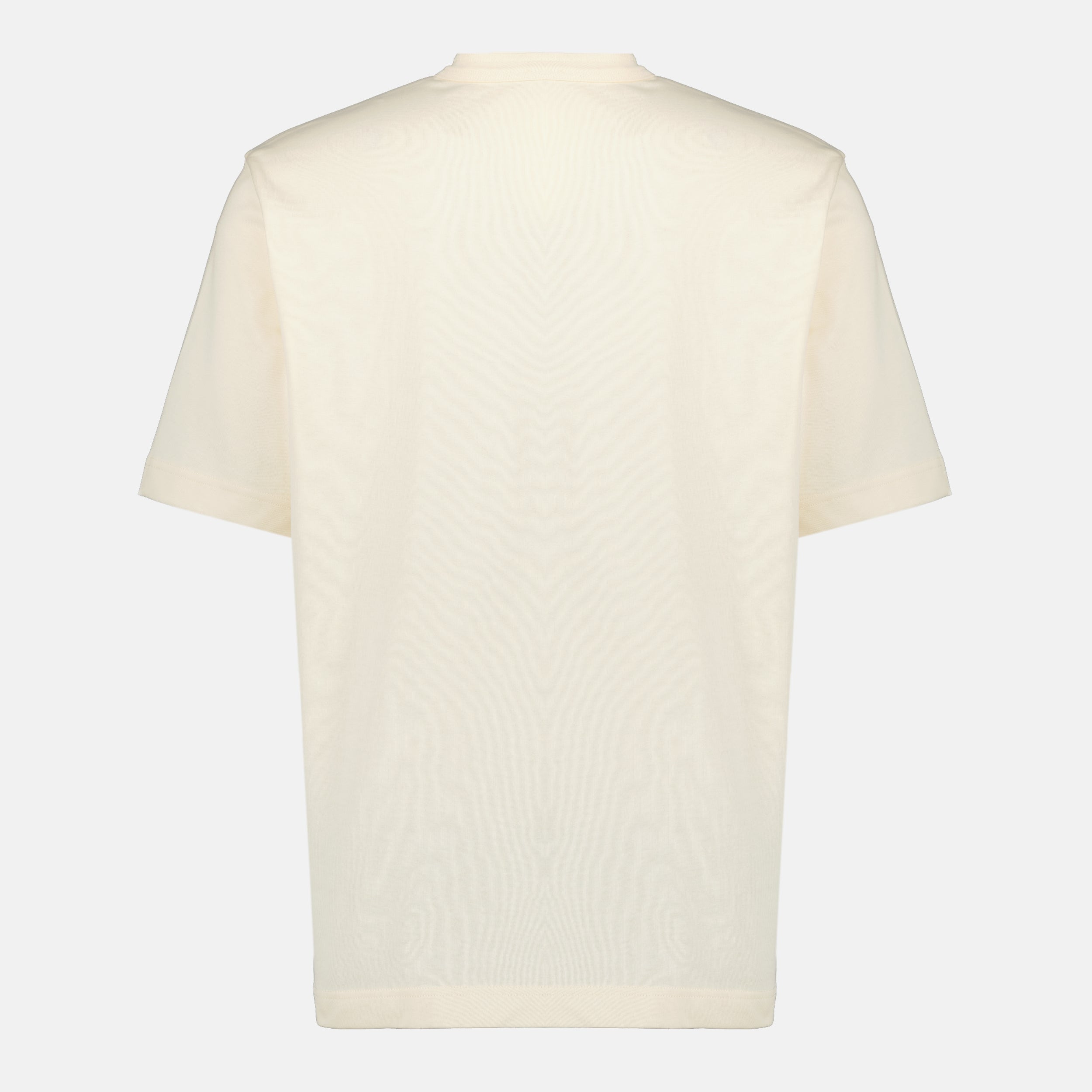 Image de l'article T-shirt à logo et poche beige de la marque Moncler pour Homme - Saison Printemps-Été 2026 - Vue de Dos