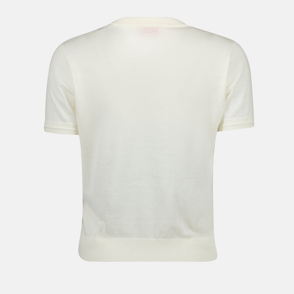 Maille Tricot à manches courtes M-Aline Diesel Blanc Femme