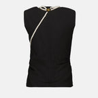 Tops Top à perles Moschino Noir Femme