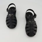Scarpe aperte Sandali Neri in Gomma Prada Nero Homme