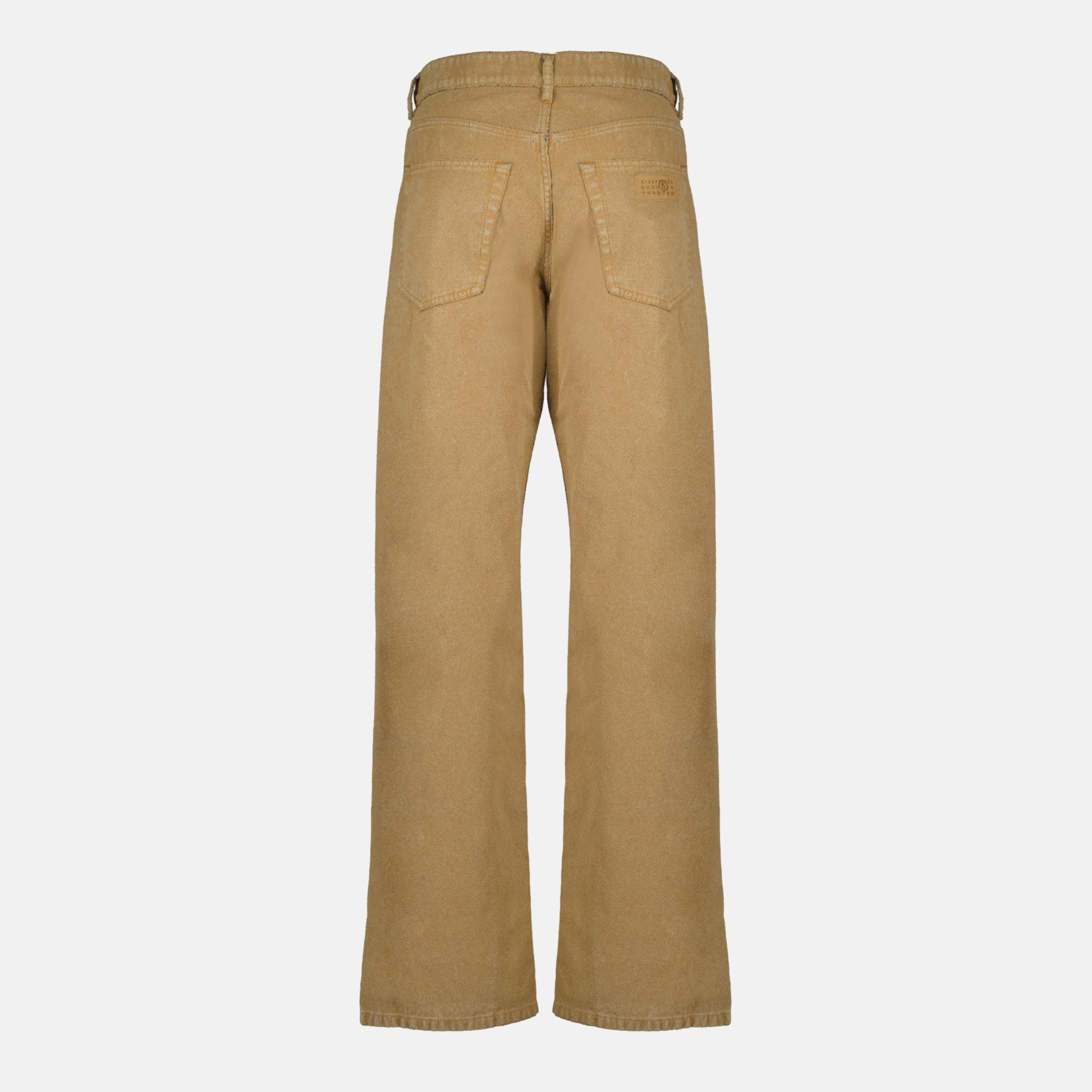 Image de l'article Jean large beige de la marque Mm6 pour Femme - Saison Printemps-Été 2026 - Vue de Dos