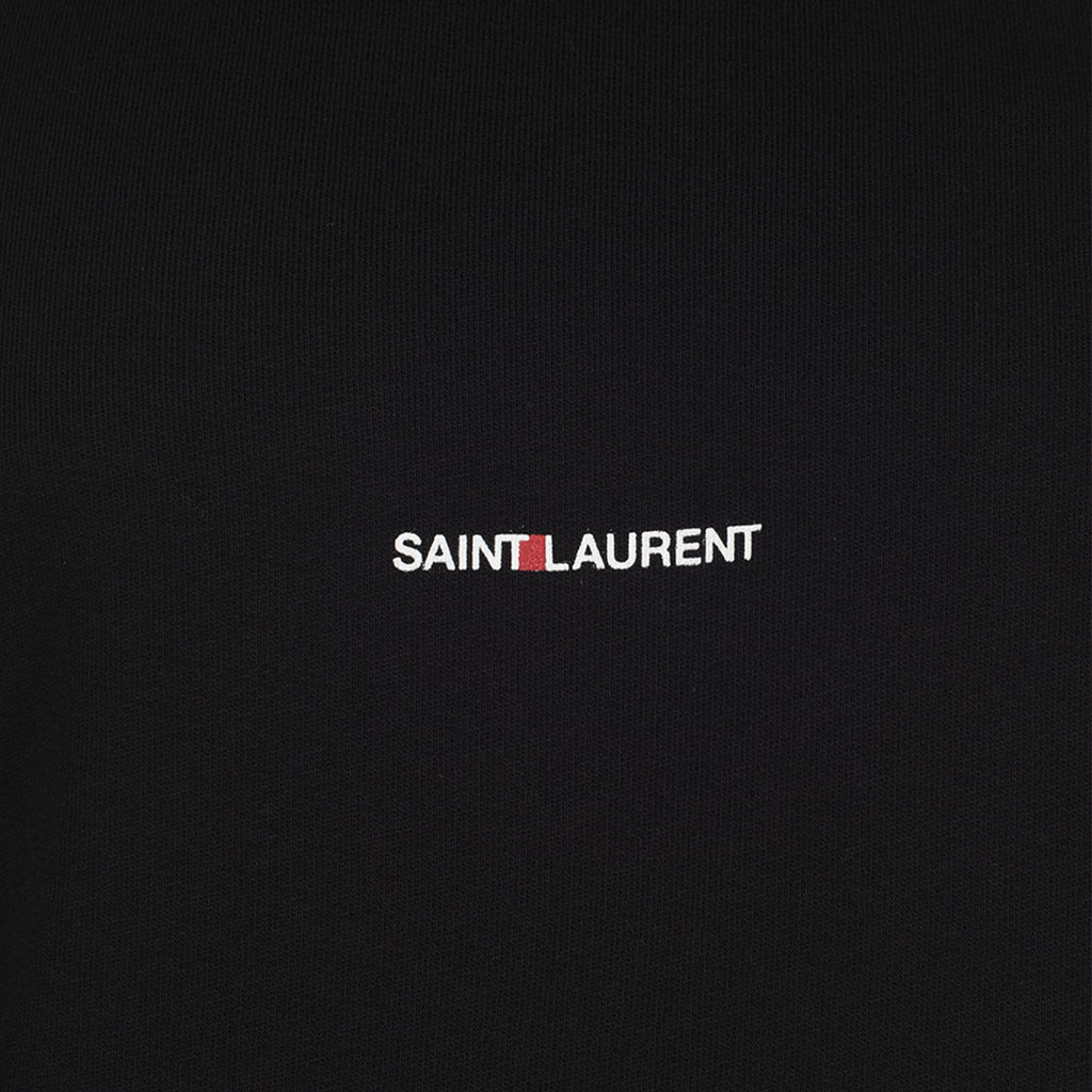 スウェットシャツ ロゴ フーデッド スウェットシャツ Saint Laurent 黒 男