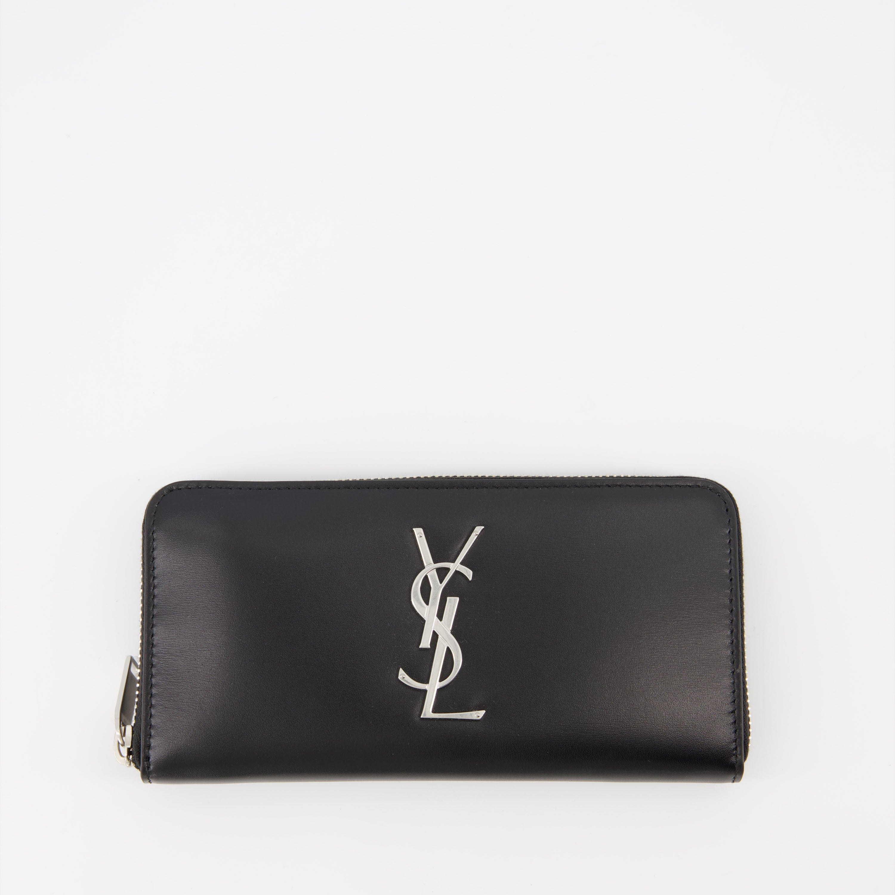Small leather goods Cassandra leather wallet Saint Laurent Black Man