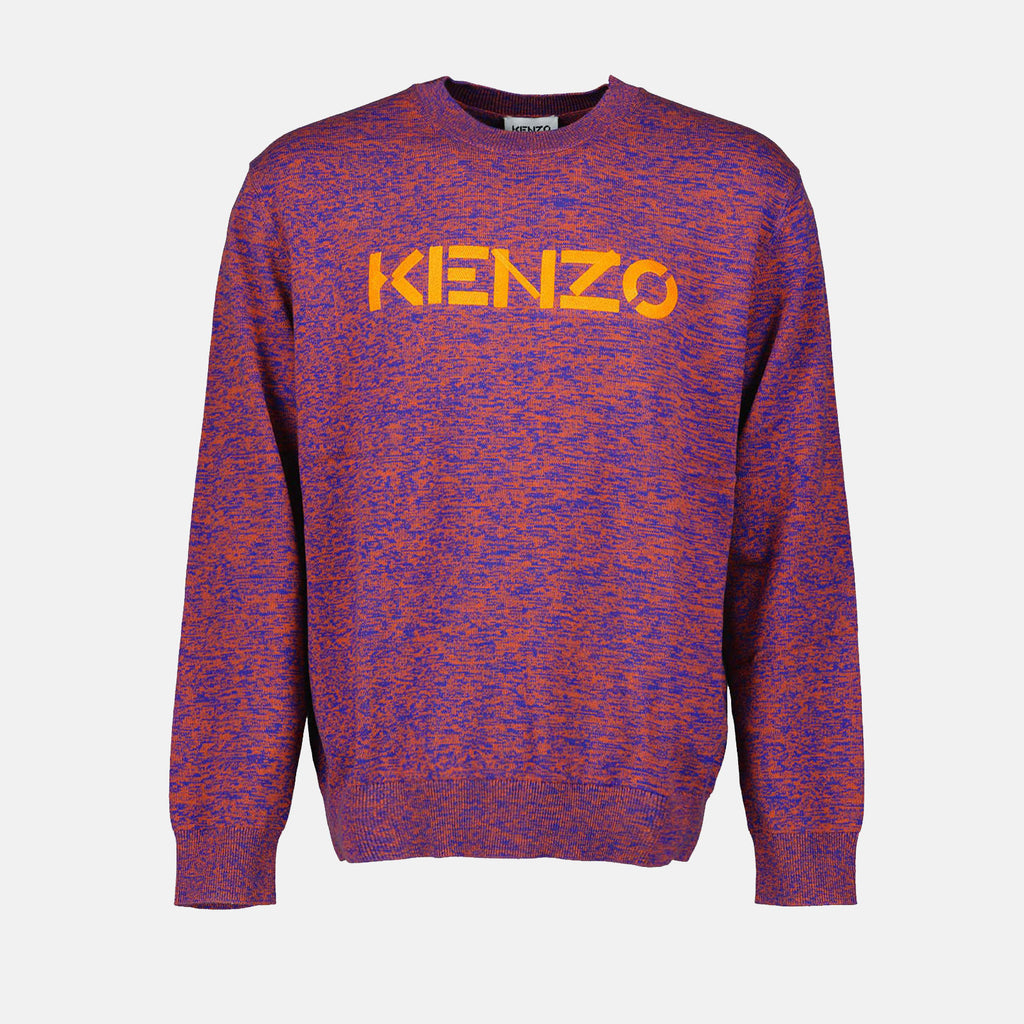 Maille Pull à logo Kenzo Violet Homme