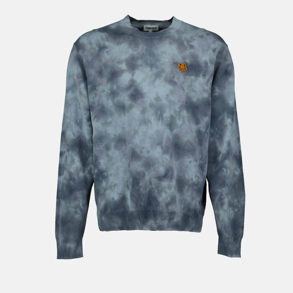 Strickwaren Pull Tie Dye Tiger Kenzo Blau Homme