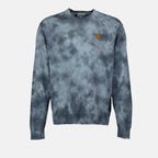 Strickwaren Pull Tie Dye Tiger Kenzo Blau Homme
