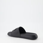 Zapatos abiertos Claquettes à logo Alexander McQueen Negro Homme