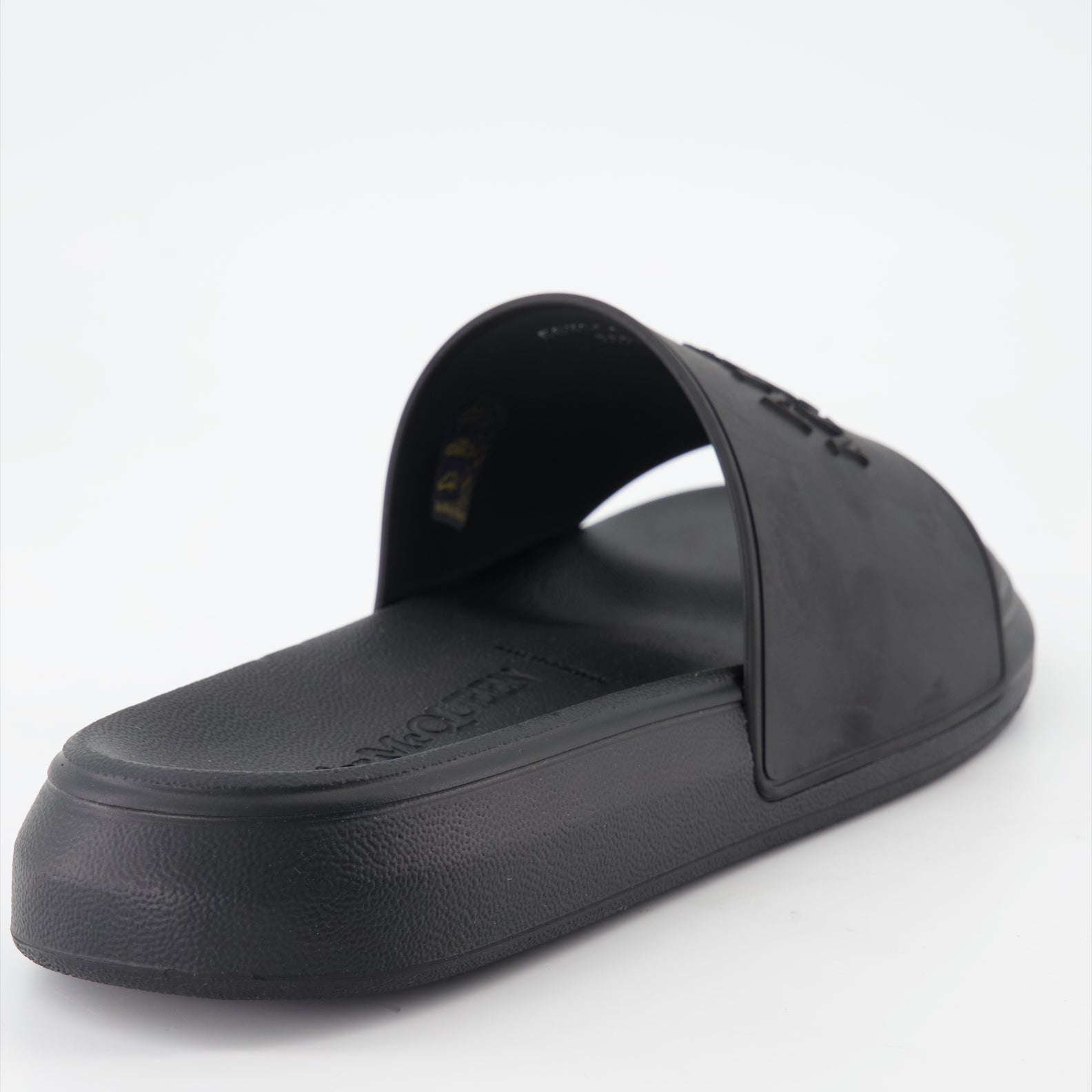 Offene schuhe Claquettes à logo Alexander McQueen Schwarz Homme