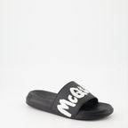 Sapatos abertos Claquettes Graffiti Alexander McQueen Preto Homme