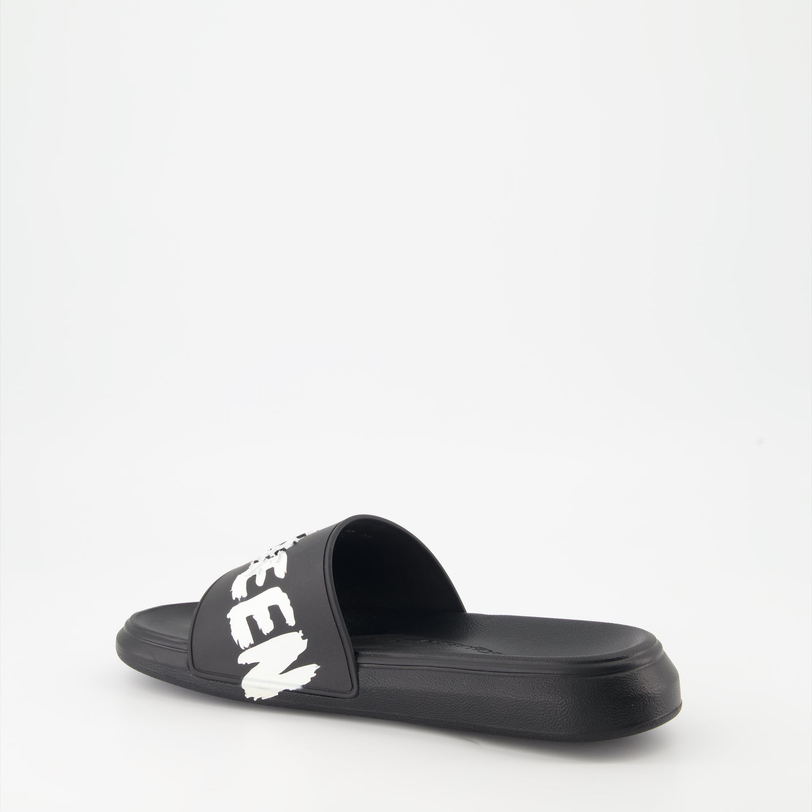 Sapatos abertos Claquettes Graffiti Alexander McQueen Preto Homme