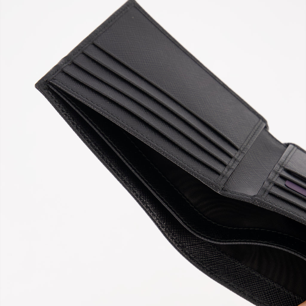 Petite maroquinerie Portefeuille Saffiano Prada Noir Homme