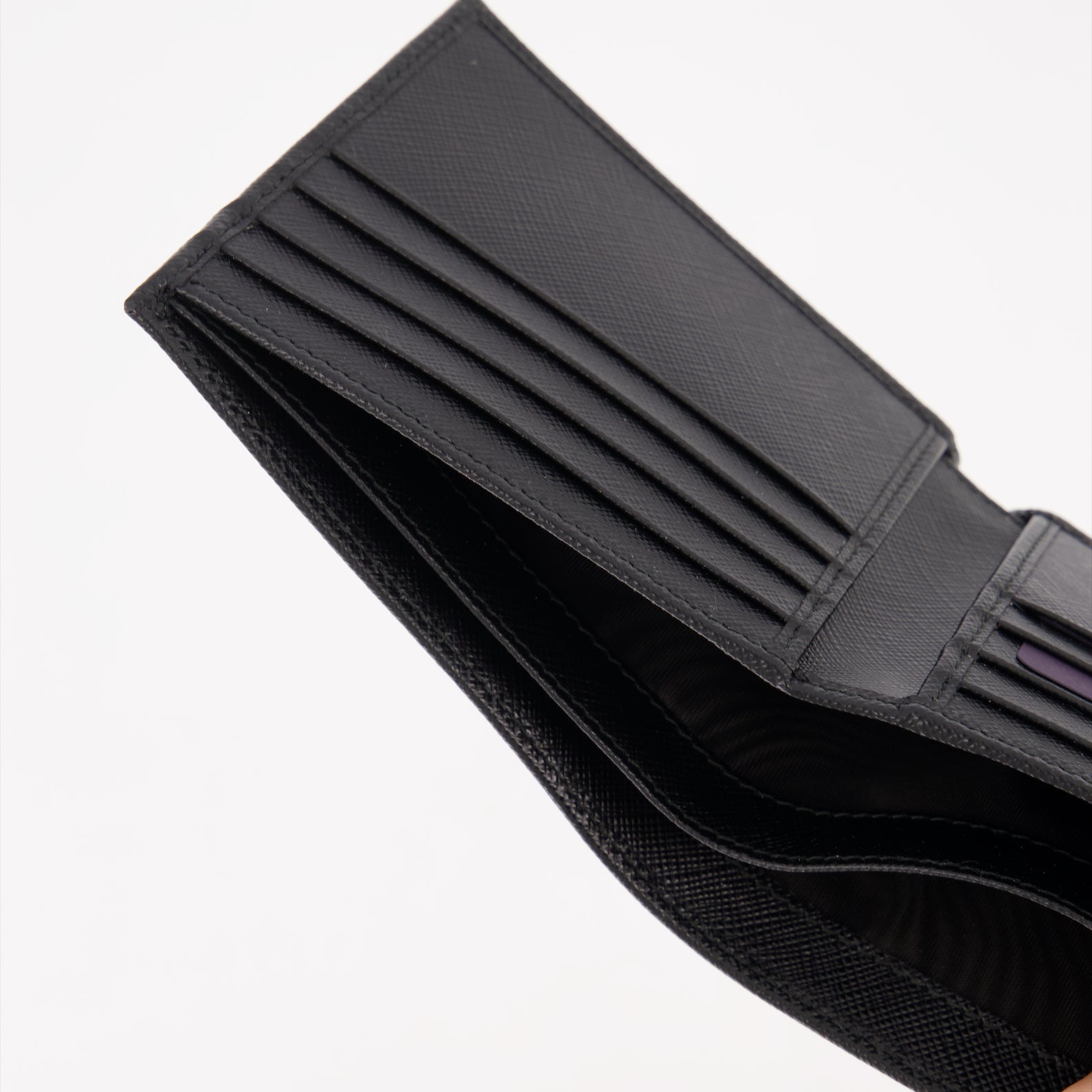 Pequeños artículos de cuero Cartera Saffiano Prada Negro Homme