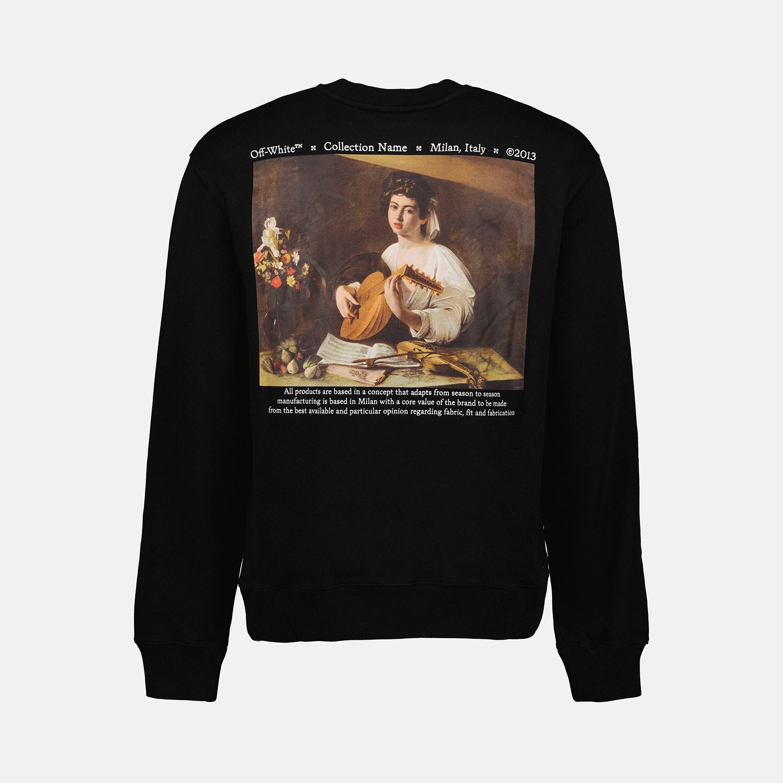 Felpe Pull Caravaggio Lute Off-White Nero Homme