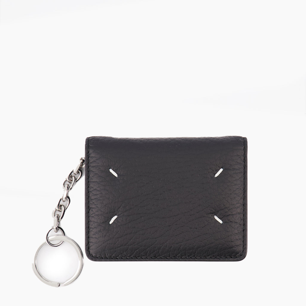 Kleine lederwaren Portemonnaie Four Stitches Maison Margiela Schwarz Unisex