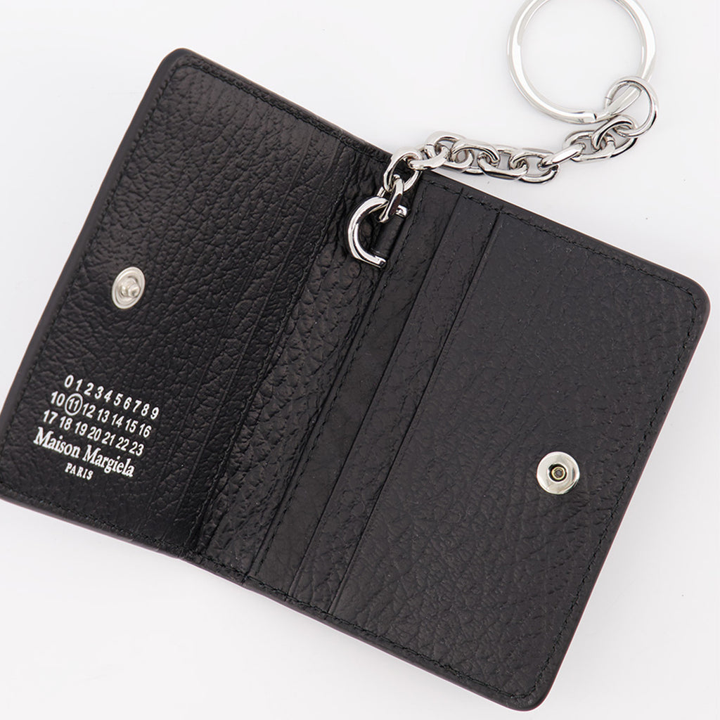 Kleine lederwaren Portemonnaie Four Stitches Maison Margiela Schwarz Unisex
