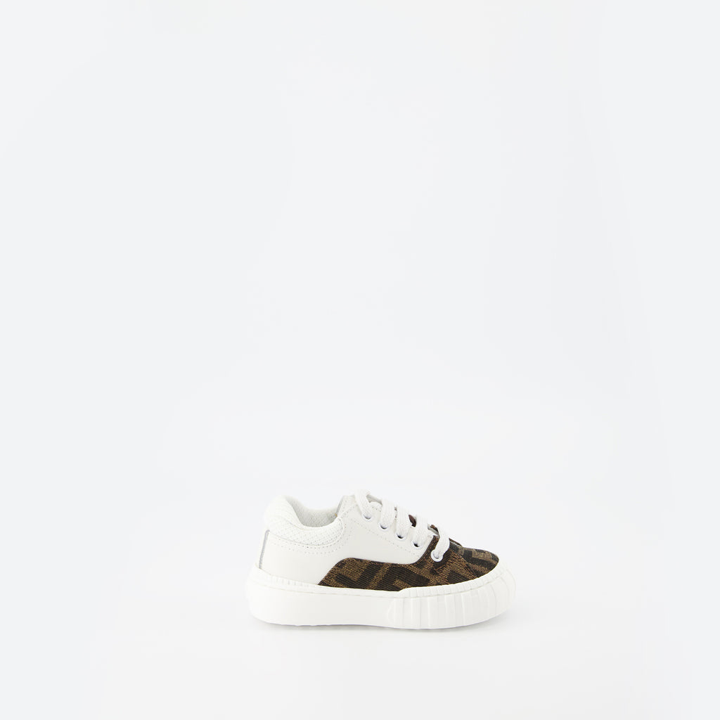 Chaussures Baskets FF Fendi Marron Enfants