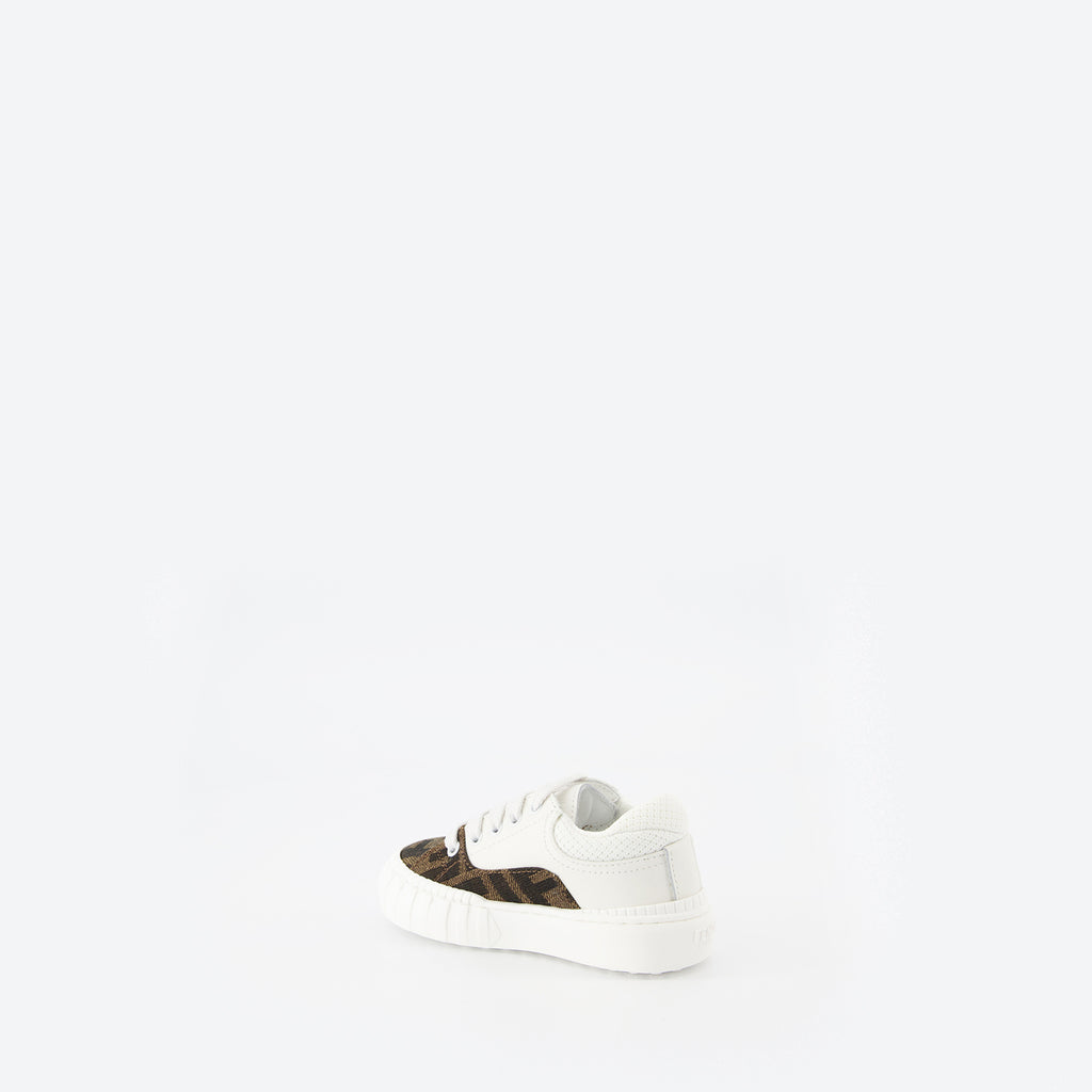 Chaussures Baskets FF Fendi Marron Enfants